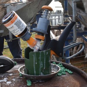 Device in holder next to cradle