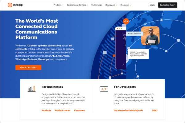 infobip was built to help brands communicate with their customers through a broad range of messaging channels.