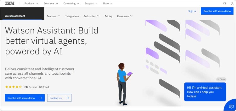 Watson Assistant is an artificial intelligence (AI) platform