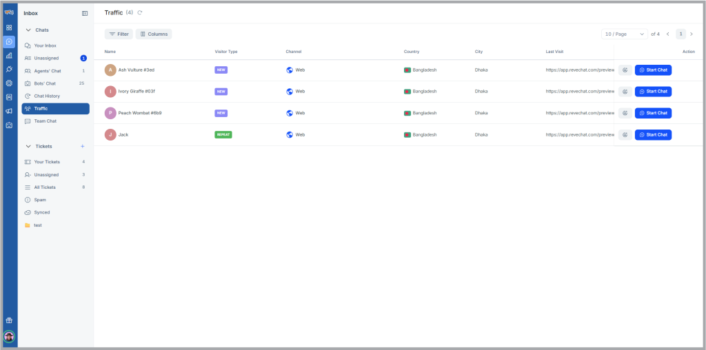 Traffic_Live chat
