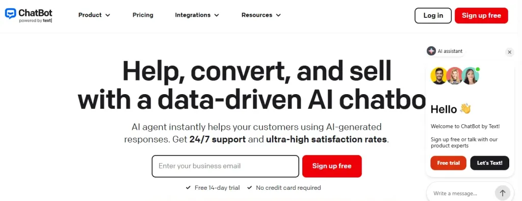 Chatbot: Best for Businesses wanting visual bot building with some AI