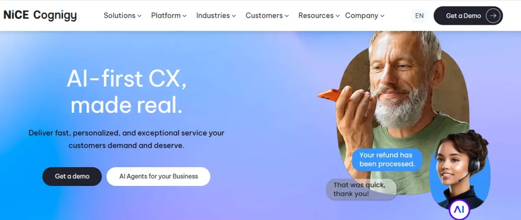 Cognigy is an enterprise-grade conversational AI platform