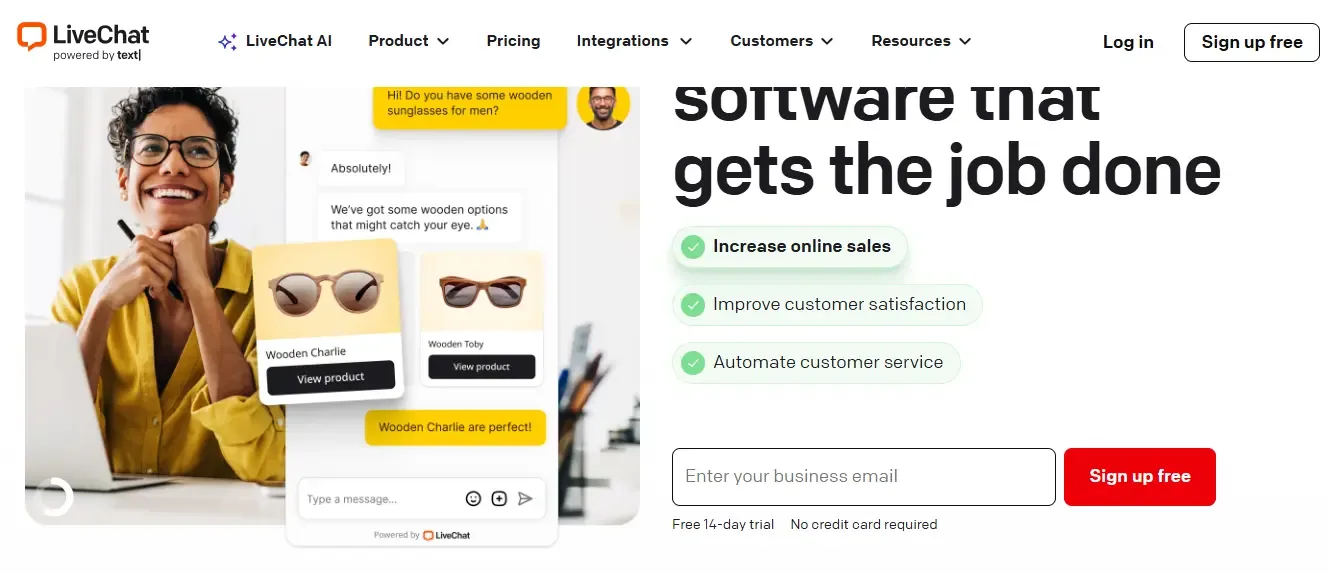 LiveChat: Teams that prioritize analytics and traditional customer support